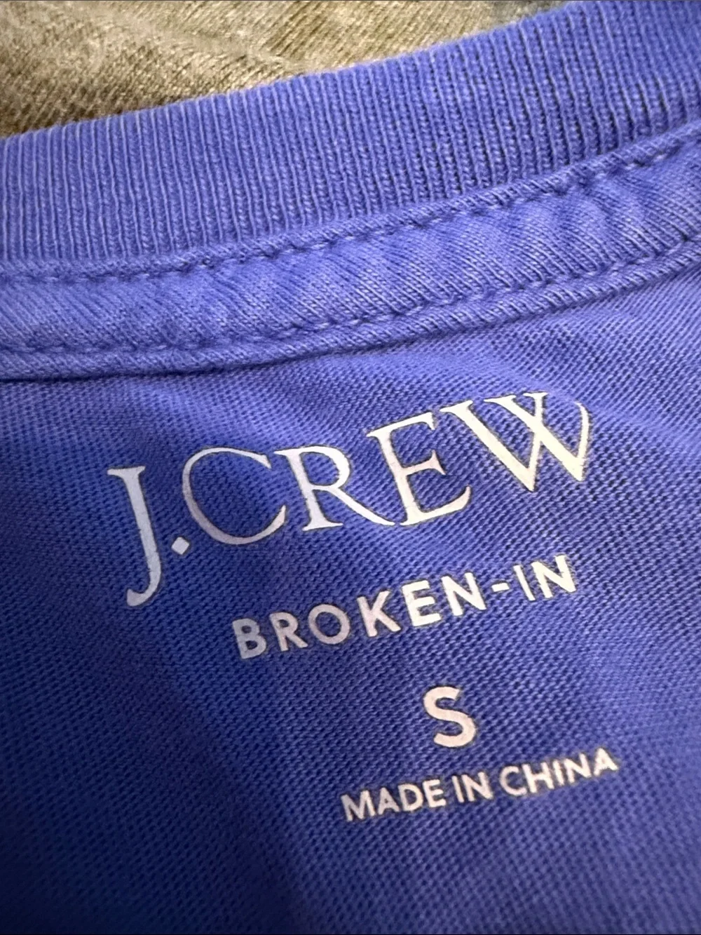 J. Crew Short Sleeve Crew Neck 3 Tees - Olive Green, Royal Blue, Light Lavender